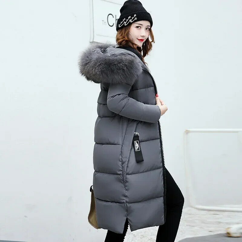 Зимняя модная куртка, Женская толстовка с меховым воротником, парки, повседневная женская пуховая хлопковая куртка на молнии, женские пуховики, пуховики, пальто 3XL