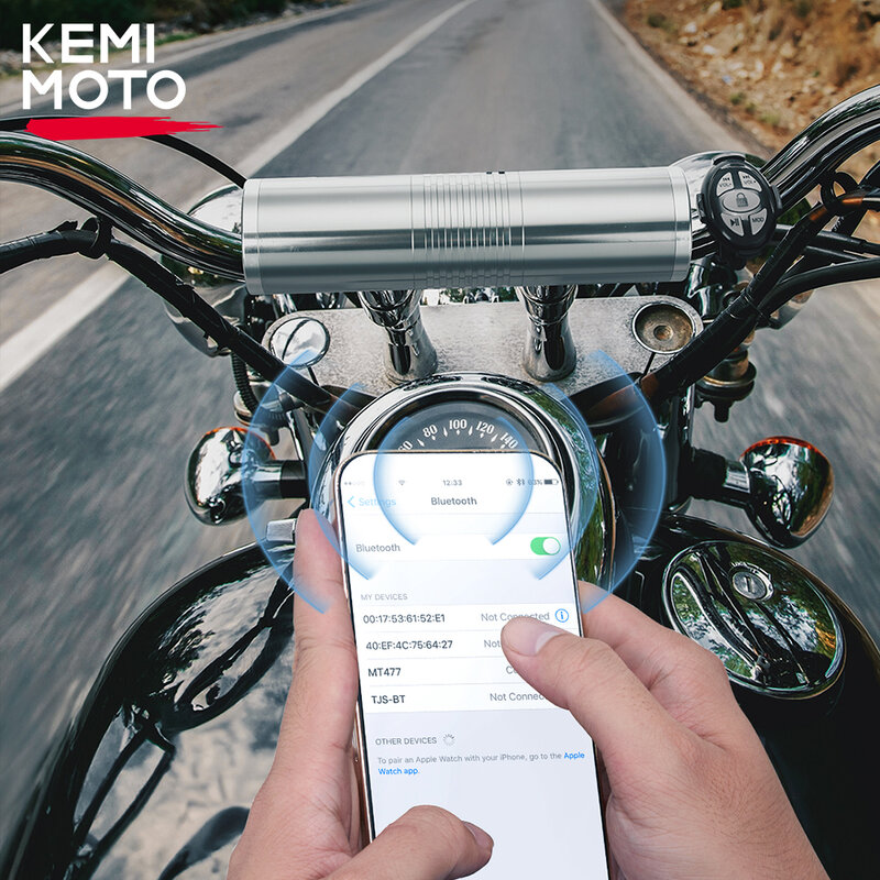 Kemimoto atvステレオスピーカー、USB Bluetooth、オートバイ用fmラジオ、ヤマハ700、缶-am、sportsman、0.7-1"