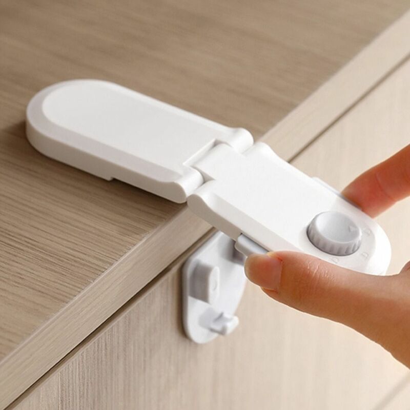 Protection Lock Anti-opening Self-Adhesive ABS Door Stopper Lock Home Security Lock Cabinet Door Lock Baby Safety Lock