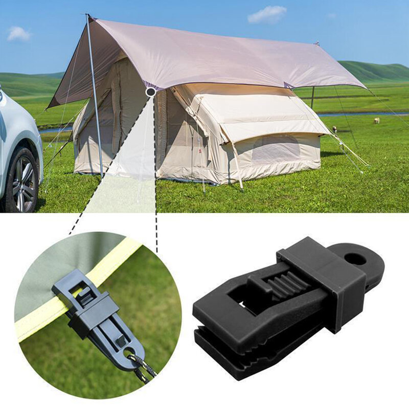 2/5/10pc Tarpaulin Clip Tent Canopy Clip Buckle Outdoor Wind Rope Tarp Clamps Reusable Awning Mountaineering Camping Accessories