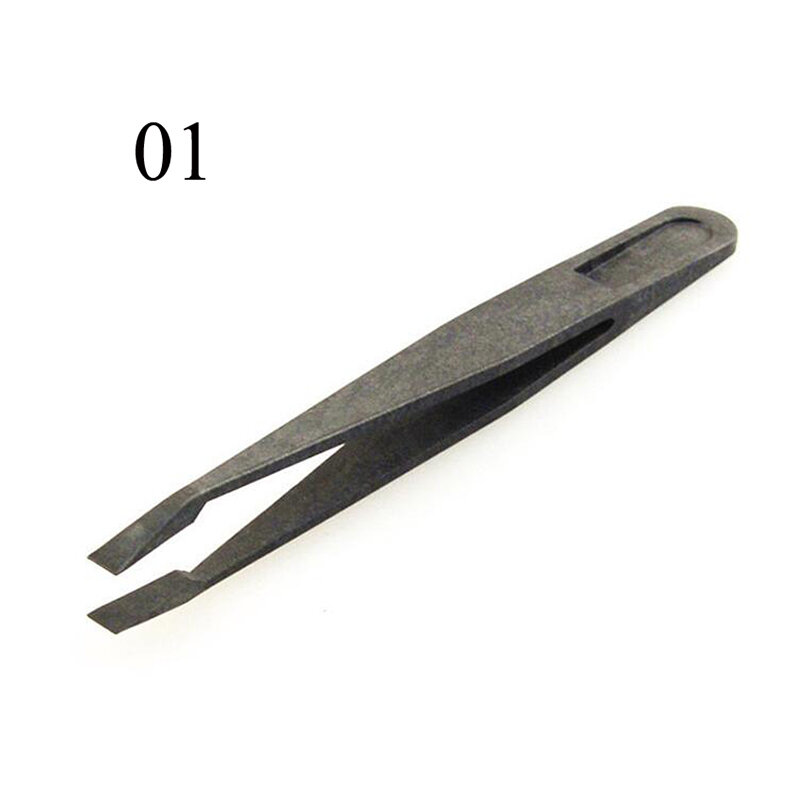 1 pçs pinças eletrônicas anti-estático anti magnético pinças de precisão de fibra de carbono para eletrônica laboratório ferramentas manuais plástico