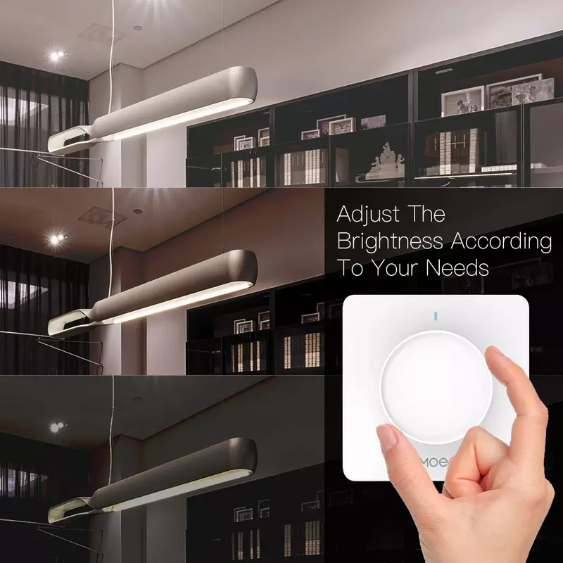 New ZigBee Smart Rotary Light Dimmer Switch Brightness Memory Smart Life/Tuya APP Remote Control Works with Alexa Google EU