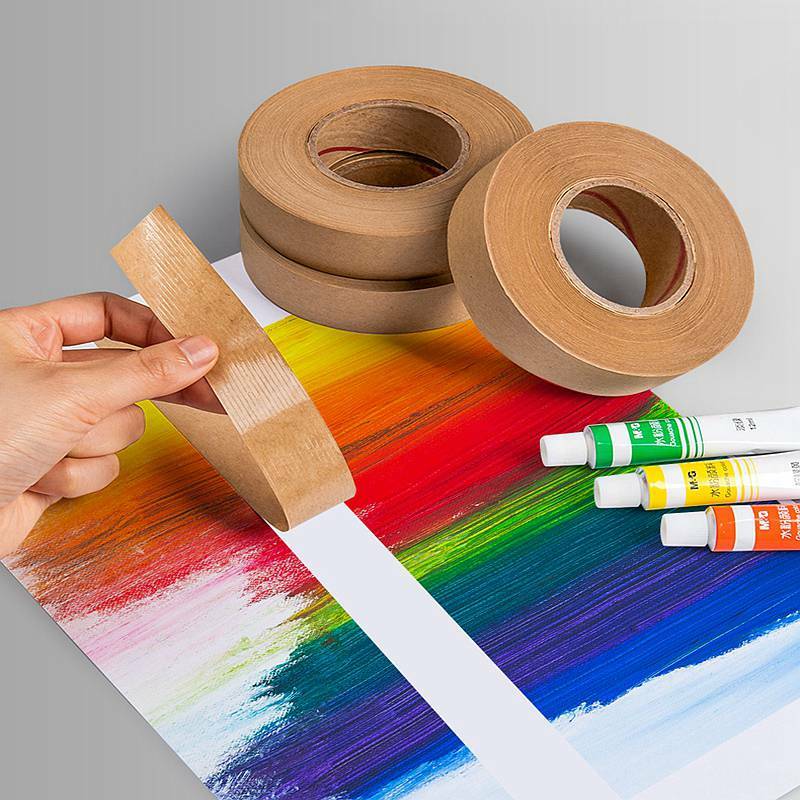 Cinta adhesiva de Papel Kraft de 30m, cinta adhesiva profesional de goma de agua, herramientas de embalaje, suministros de arte para pintura