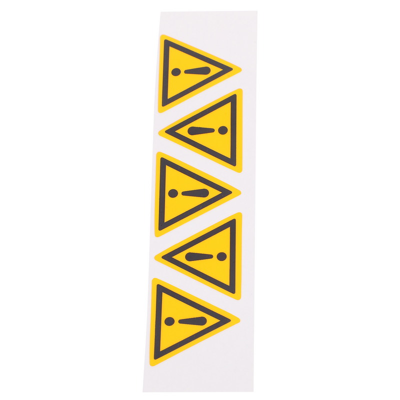 5 Stuks Nagel Sticker Gevaar Uitroepteken Waarschuwing Zelfklevende Teken Driehoek Voor Borden