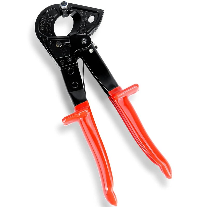1pc Cable Cutters -Ratcheting Cable Cutters Heavy Duty for Electricians-Cutting Aluminum Copper Soft Wire up to 600MCM / HS-325A