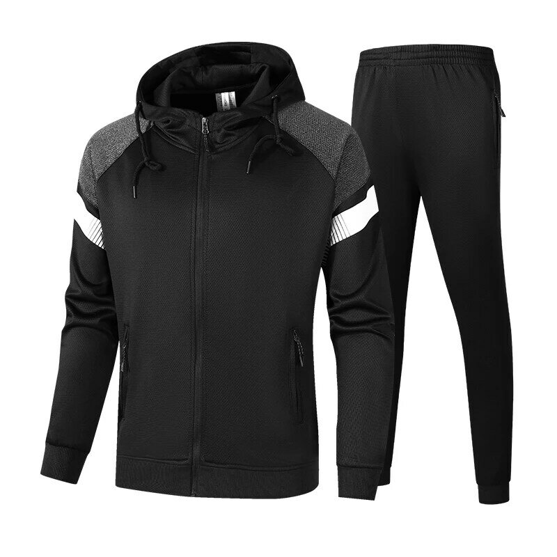 Tracksuit Men Sportswear Suit New Male Spring Autumn Clothing Casual Hooded Sets 2 Pieces Sweatshirt + Sweatpants Asian Size