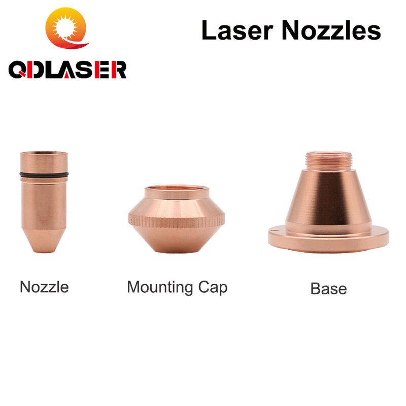 QDLASER kepala peluru Laser nosel tunggal/dua lapisan kaliber 0.8-4.0 untuk CINCINNATI Lasermech serat Laser mesin pemotong 1064nm