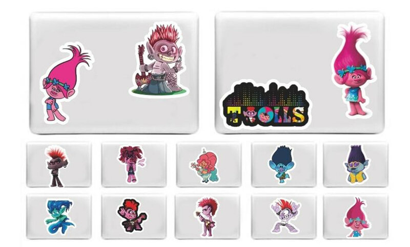 50Pcs Cartoon Tangled Trolls Graffiti Stickers DIY Skateboard Guitar Laptop Suitcase PVC Decal Stickers Kids Classic Toys
