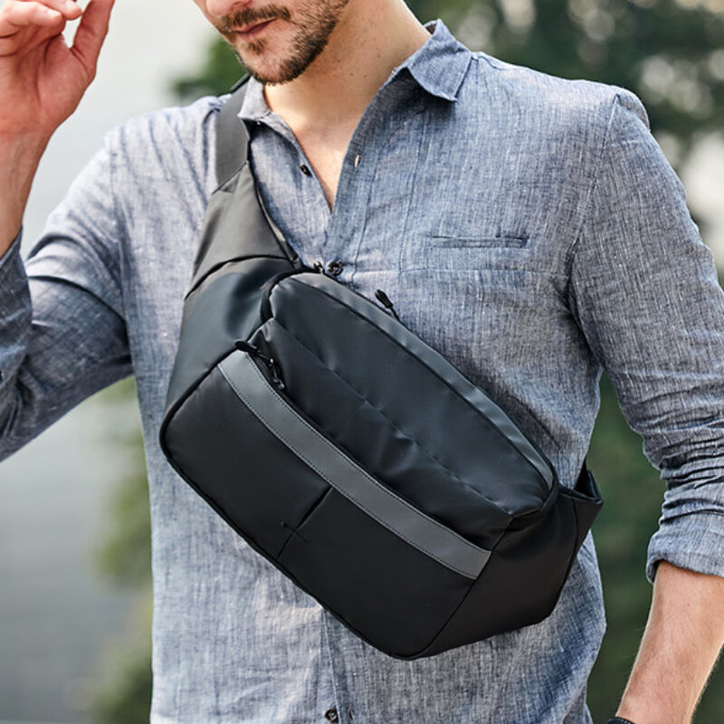 Chikage Multi-functional Single Shoulder Bag Fashion Men's Fanny Packs Korean Version Leisure Waterproof Chest Bag