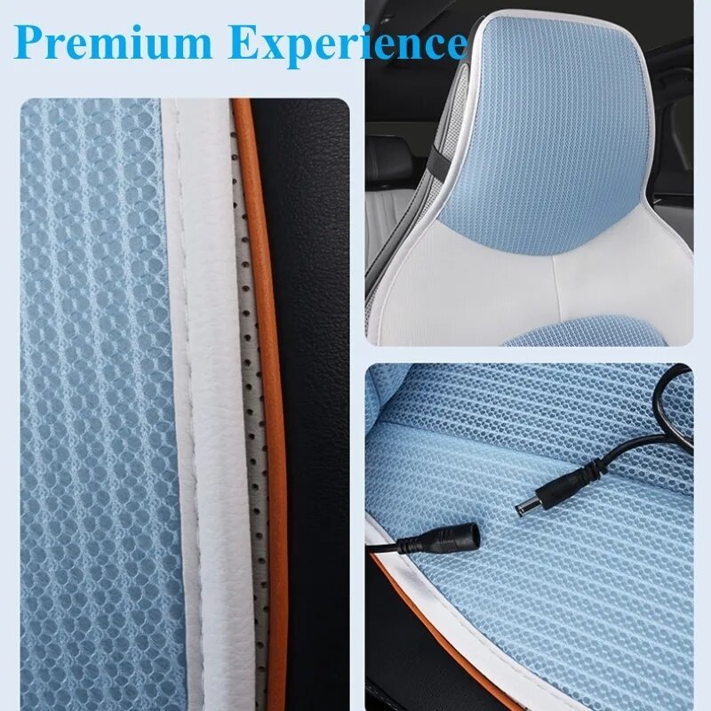 Ventilated Auto Seat 12V/24V Summer Cool Massage Cushion 16Fan Blowing Cool Sheet Car Seat Vest Universal  Accessories