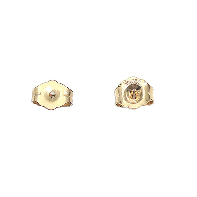 Beadsnice nakrętki uszne wypełnione złotem okrągłe kolczyki damskie Post Stud
