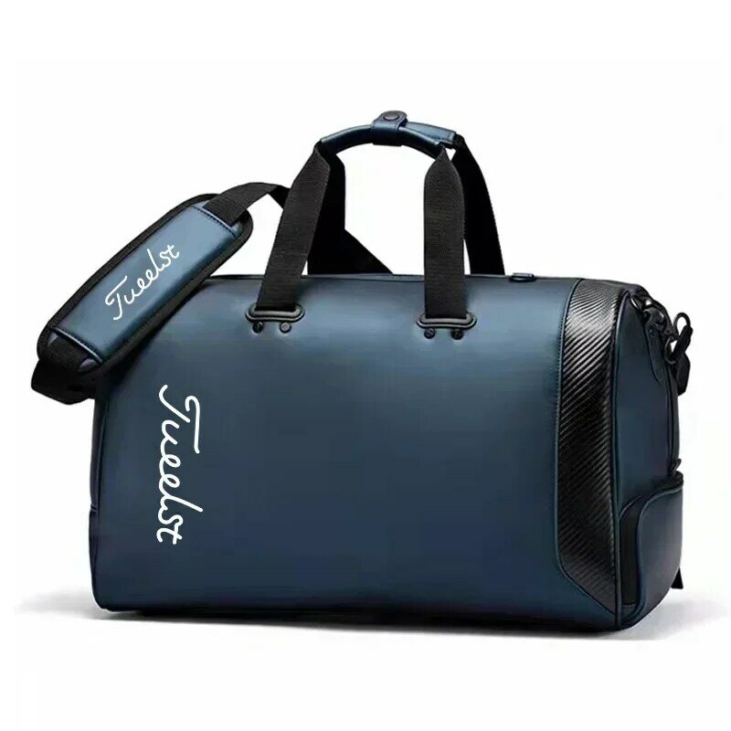 Мужская сумка для гольфа из ПУ кожи, водонепроницаемая сумка для одежды, вместительные спортивные сумки с независимой зоной обуви, Бостонская сумка 45*25*27, 2024