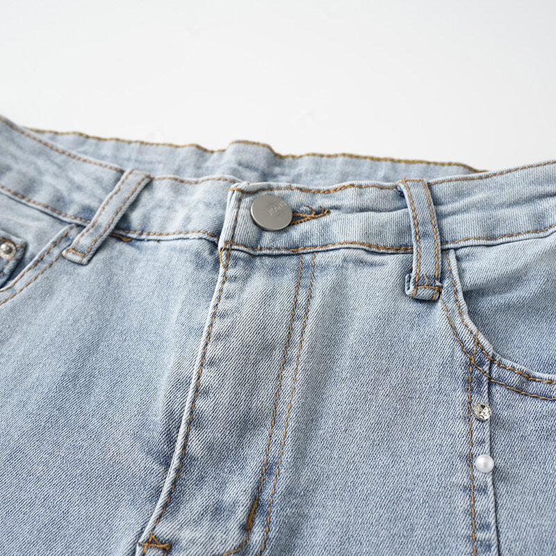 Jeans svasati con fiocco Y2k da donna pantaloni larghi in Denim Harajuku pantaloni larghi in Jeans con spacco abiti Vintage in stile giapponese 2000s