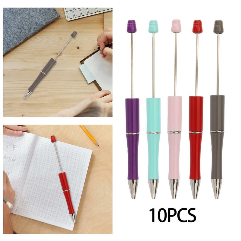 10x Beaded Pen Black Ink Pens Crafting Pens for School Office Students