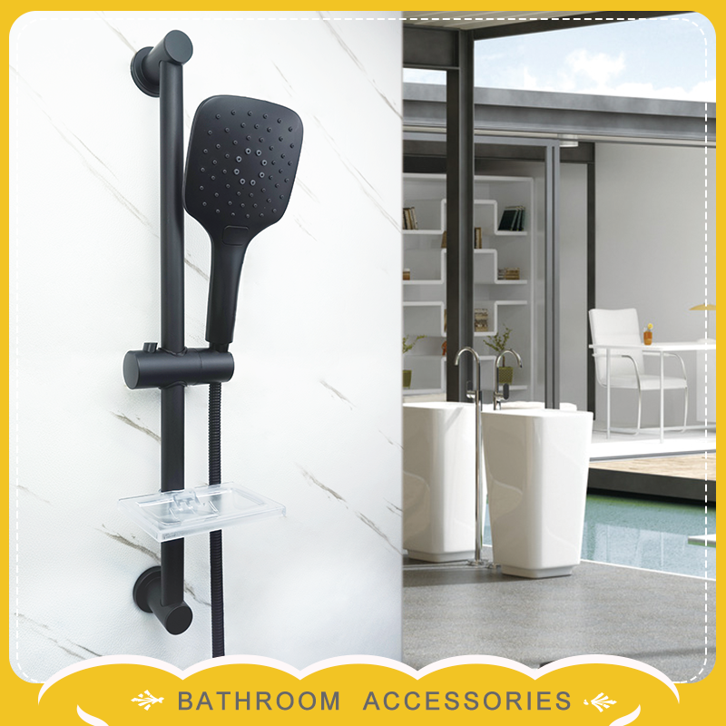 3 funções cabeça de chuveiro haste de elevação com suporte bandeja sabão altura ajustável coluna barra deslizante conjunto acessórios do banheiro