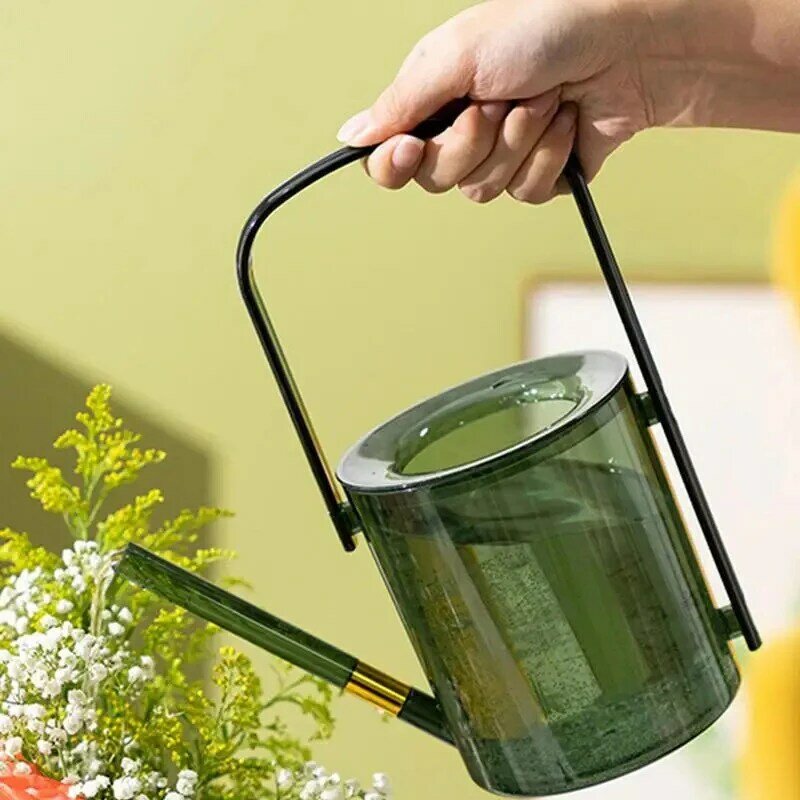 Plastic Watering Can Large Caliber Flower Watering Kettle With Handle Portable Clear Flower Arrangement Vase Home Garden Decor