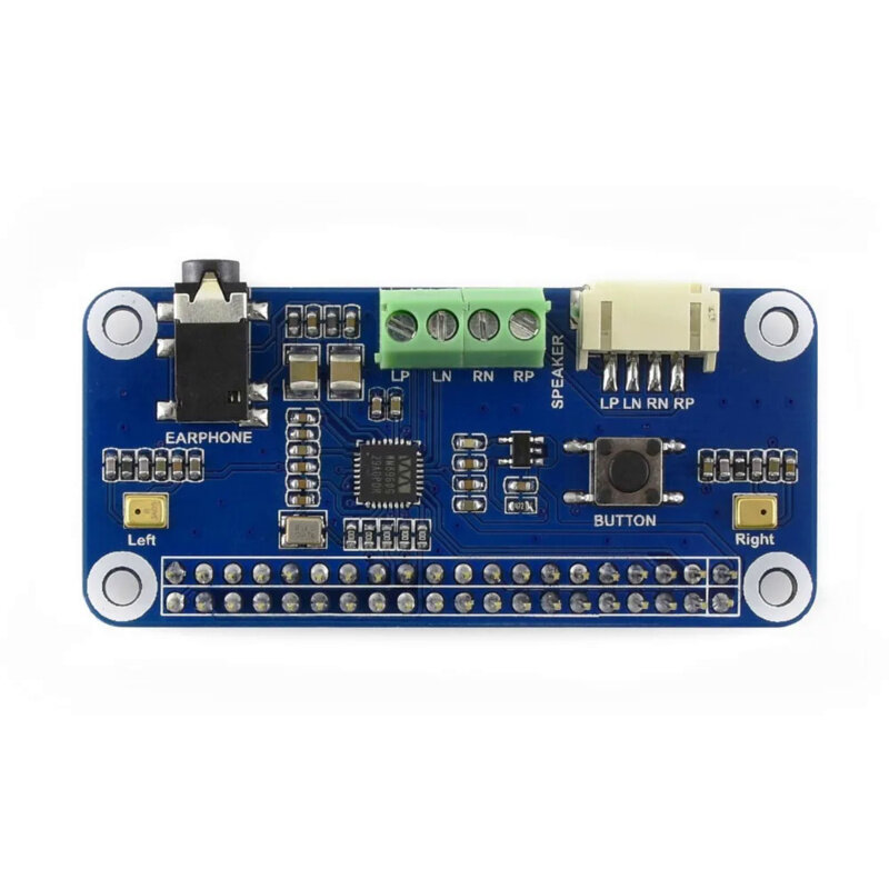 Waveshare WM8960 sombrero de tarjeta de sonido Hi-Fi para Raspberry Pi, admite codificación/decodificación estéreo, puede conducir directamente altavoces