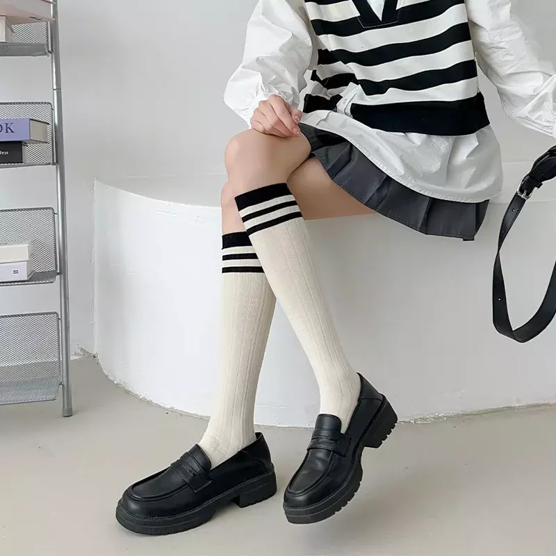 Japanese Style Long Socks Women JK Stockings Casual Fashion Striped School Girls Knee Socks Women Lolita Kawaii Cute Stockings