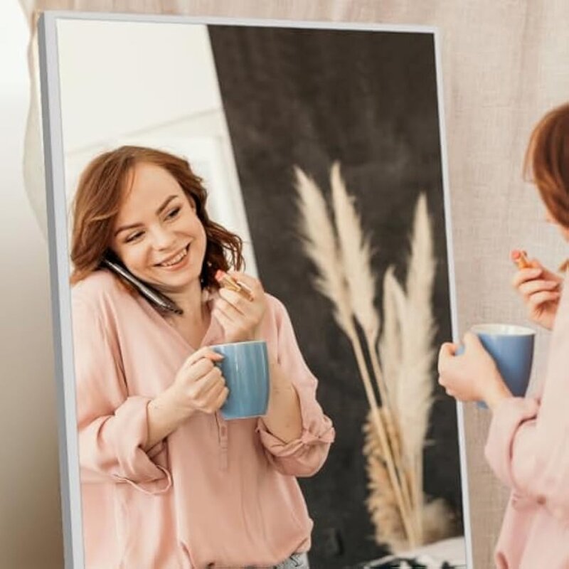 Cermin panjang penuh gantung atau santai terhadap dinding besar persegi panjang kamar tidur cermin rias gratis pengiriman