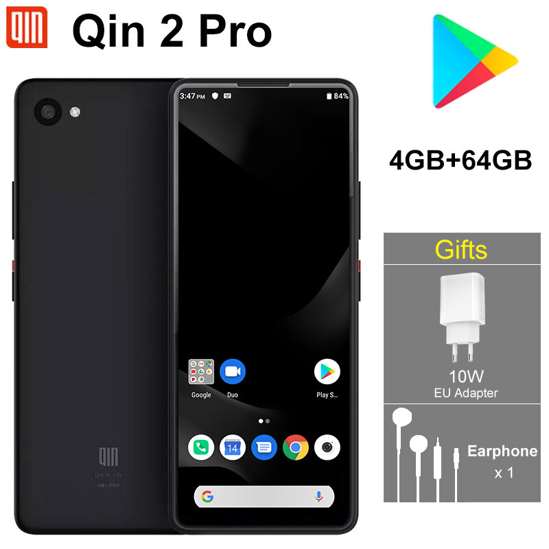 Qin 2 Proグローバルバージョンのフルスクリーン電話,4gネットワーク,wifi,5.05インチ,2000mAh, Android 9.0,sc9863a,オクタコア機能