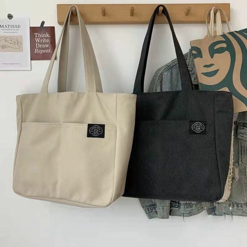 Leve Eco Bag para Mulheres, Compras Livros Sacos, Bolsas de mercearia, Sacola de ombro, Bolsa de lona, Bolsas Estudantis