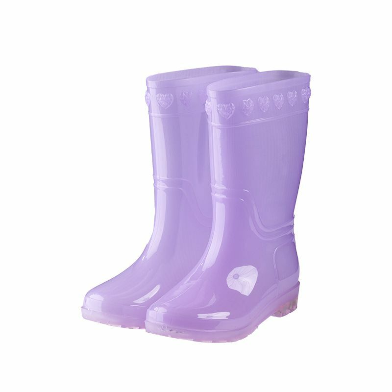 Botas de lluvia de PVC de media pantorrilla para mujer, impermeables, antideslizantes de cristal, zapatos de agua, botas de agua, botas de jardín al aire libre, nuevas