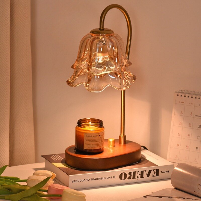 Francês Scented Lily of The Valley Lamp, Retro Bedroom Bedside Lamp, Decoração de Casa, Atmosfera Table Lamp