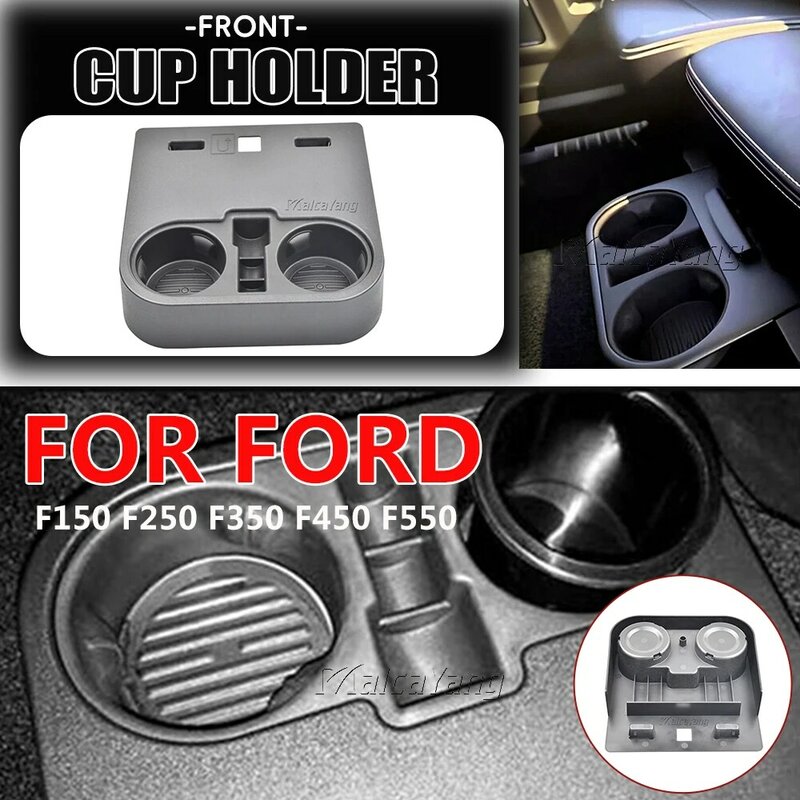 Portavasos de consola central delantera de coche, piezas de automóvil, parte inferior del asiento, para Ford F150, F250, F350, F450, F550, HC3Z-2813562-AB