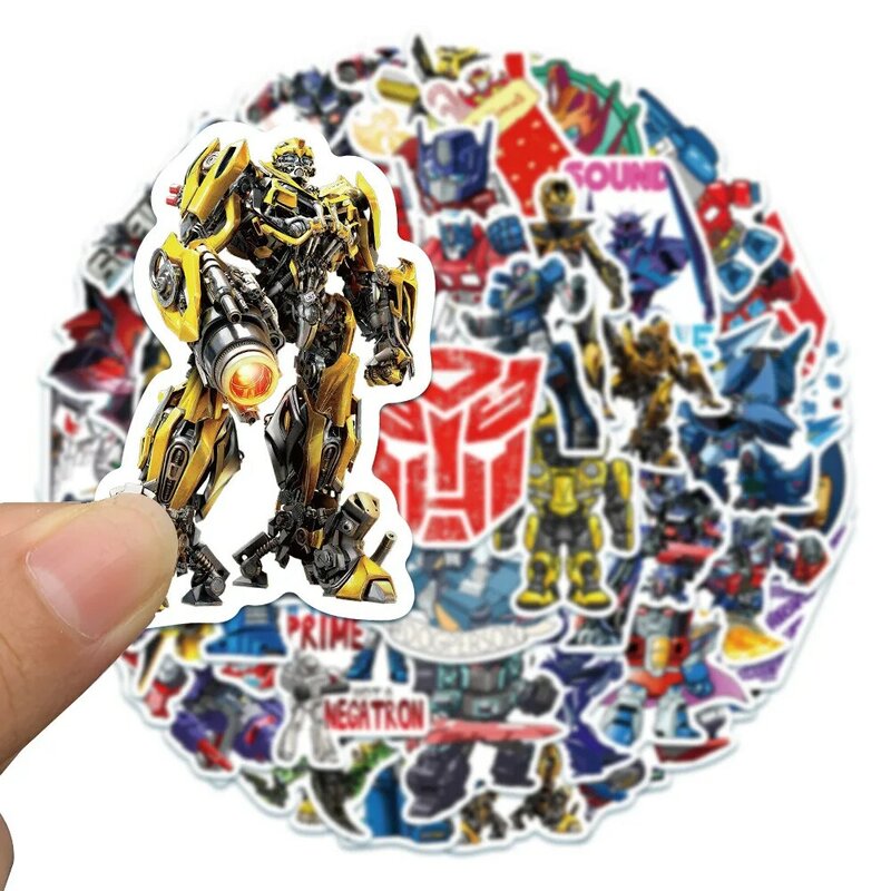 50Pcs Autobot Transformers Stickers Motorcycle Car Skateboard Laptop Luggage Bike Waterproof Sticker Decals for Kids Toys