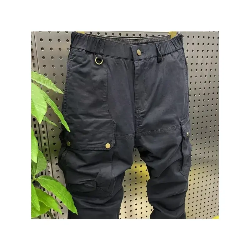 Pantalones Cargo de estilo primavera para hombre, ropa informal relajada con cintura elástica y múltiples bolsillos, moda de alta calidad