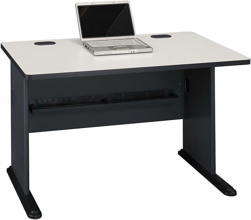 Scrivania per Computer serie Bush Business Furniture, piccolo tavolo da ufficio per la casa o l'ufficio professionale