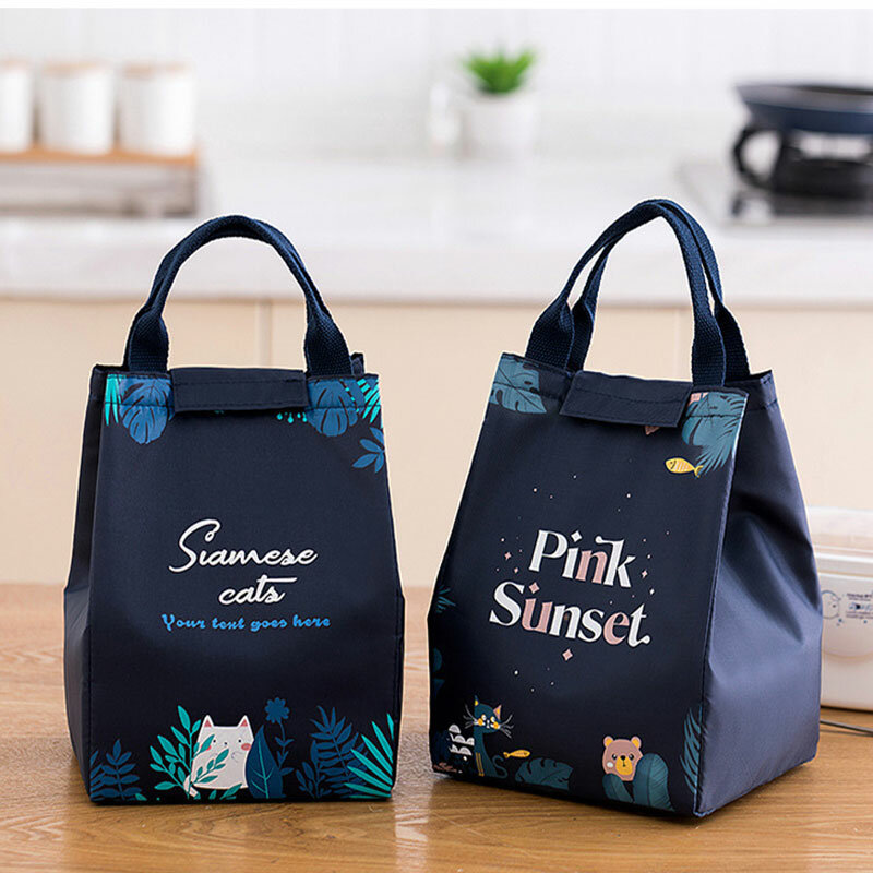 Cartoon Insulated Cooler Lunch Bag Tote for Food Picnic Kids Women Travel Thermal Breakfast Organizer Waterproof Storage Bag