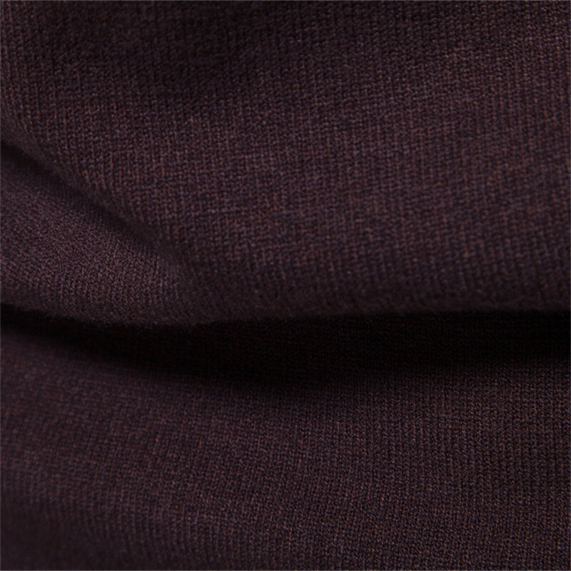Sweter tebal leher bulat pria, 10 warna musim gugur/musim dingin Slim Fit rajut atasan lengan panjang pullover Solid