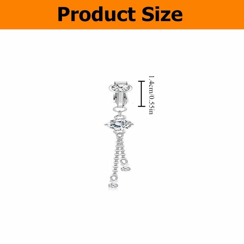 Faux Fake Belly Star Fake Belly Piercing Heart Clip On Umbilical Navel Fake Pircing Moon Leaves Cartilage Earring Clip Jewelry
