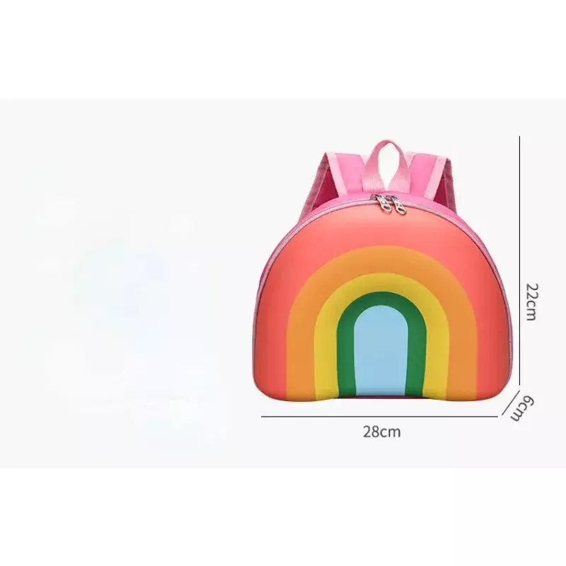 Mochila con estampado de arcoíris para niños, morral escolar para guardería, morral bonito para niños de 3 a 5 años, versión coreana, novedad de 2024