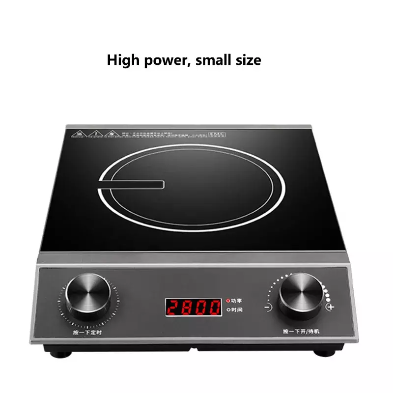 Cocina de Inducción de alta potencia para el hogar, horno inteligente de 2800W, no comercial, con batería de alta potencia