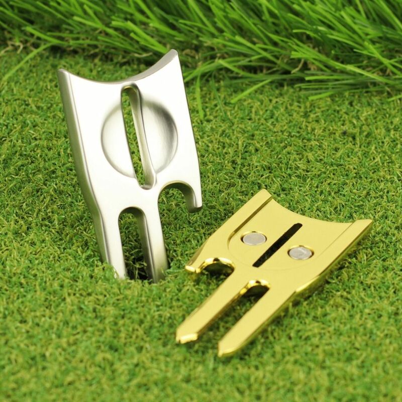 Цинковый сплав, 6 в 1, инструмент Divot, прицел, магнитный инструмент для гольфа, инструмент для ремонта, ультра-яркий, нержавеющий, для ремонта клюшки для гольфа