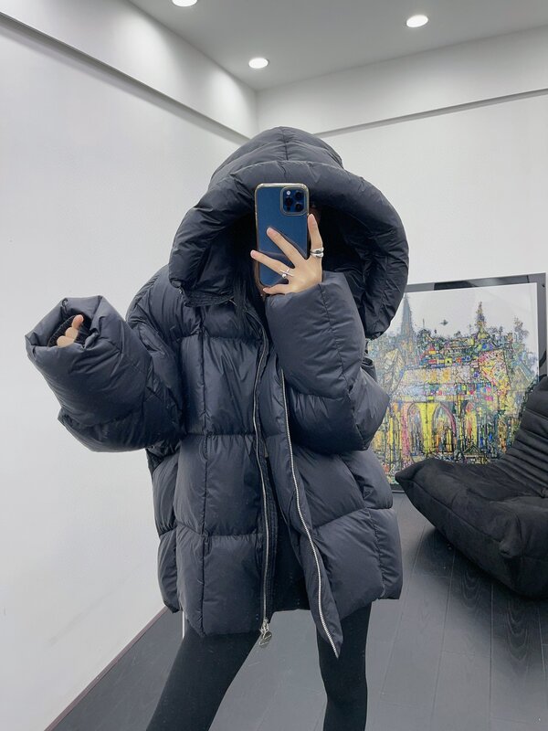 두껍고 따뜻한 오리털 후드 코트 및 재킷 WY1232 여성용, 500g 이상, 패션, 겨울
