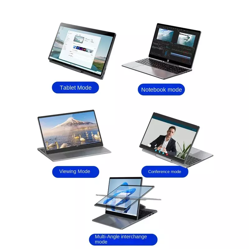 Greatium-ordenador portátil G156, Tablet con pantalla táctil, Windows 11, 2 en 1, 15,6 pulgadas, 12ª generación, Intel N95, 12GB, DDR5, 1TB, M.2, Netbook