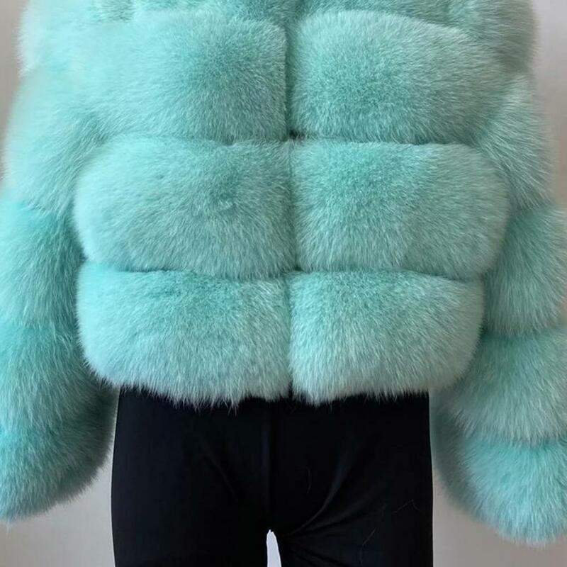 Женская зимняя куртка, плюшевая Женская куртка, Укороченный кардиган, модная пушистая супертеплая Дамская куртка