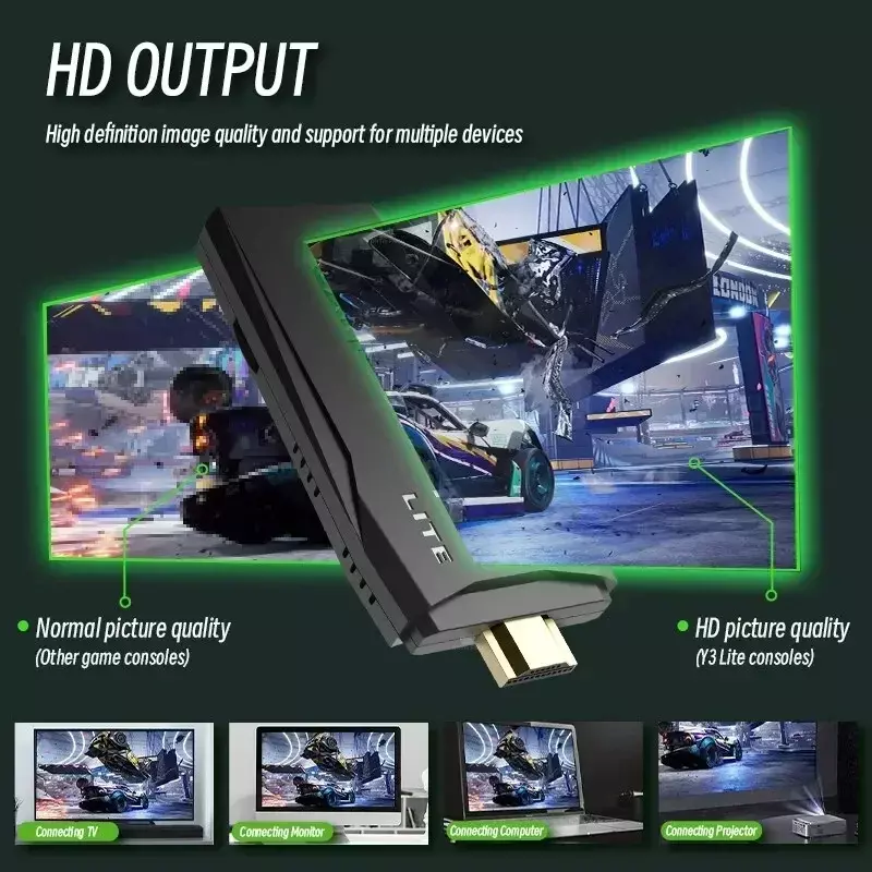 M8ติดวิดีโอเกมย้อนยุคพร้อม10000/3500คอนโซลเกมคลาสสิก vidio ไร้สาย2.4G กล่องควบคุม4K HDMI ต้นฉบับ HD Li
