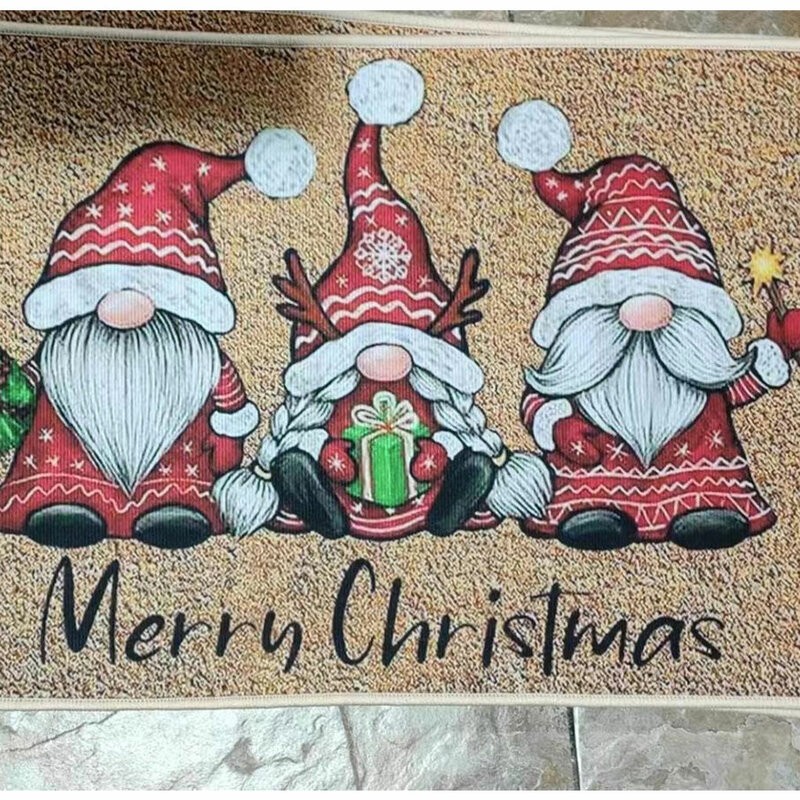 Alfombra de pasillo de dormitorio de Navidad, alfombrilla antideslizante para puerta de entrada, alfombrilla absorbente para pies, decoración de Navidad, regalo de Navidad