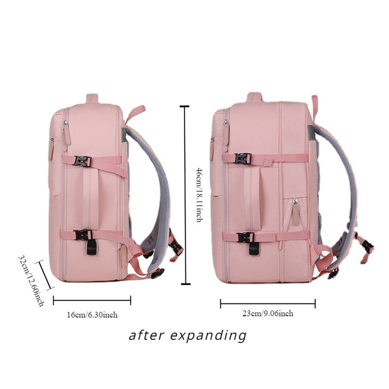 Cabin Size 15.6" Laptop School Backpack for Women,men Waterproof Anti Theft Fashion Travel Hiking Backpack Cute Kawaii Daypack