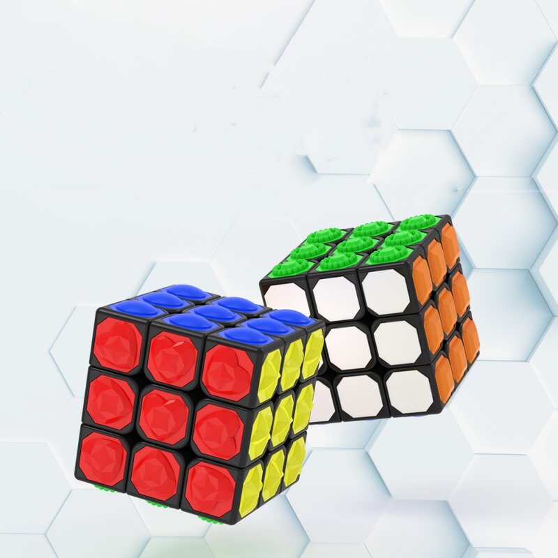 YongJun YJ-Stickerless Finger Touch Cube ، لعبة ألغاز 3x3 ، هدية عمياء للأطفال ، لعبة تعمل باللمس للأطفال