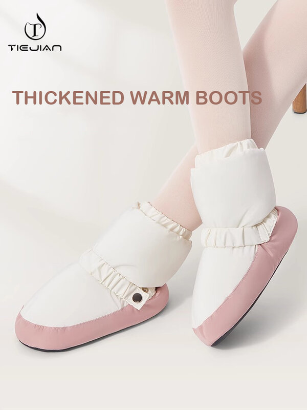 Buty do tańca baletowego zimowe ciepłe buty do tańca damskie miękkie podeszwy zagęszczone buty do tańca dziewczęce specjalne buty treningowe baletowy dla dorosłych sh