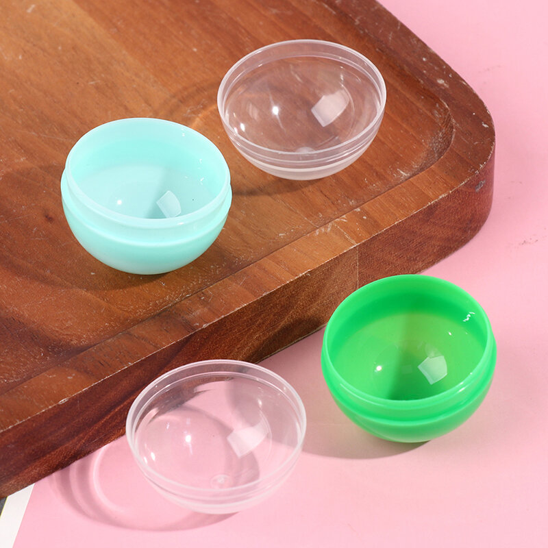 Cápsulas expendedoras de plástico vacías para niños, juguete de Color medio transparente, bola redonda, regalo, 100 piezas