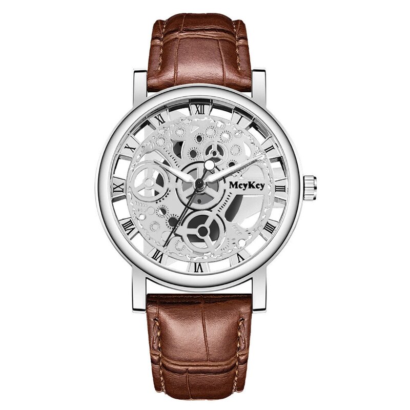 Relógio de pulso de quartzo de couro impermeável masculino, marca superior, luxo, casual, esportes, militar, homem, 2024