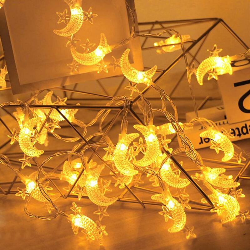 Led Star Moon String Light Festival Decorative Lights For Eid Muslim Ramadan Decoration