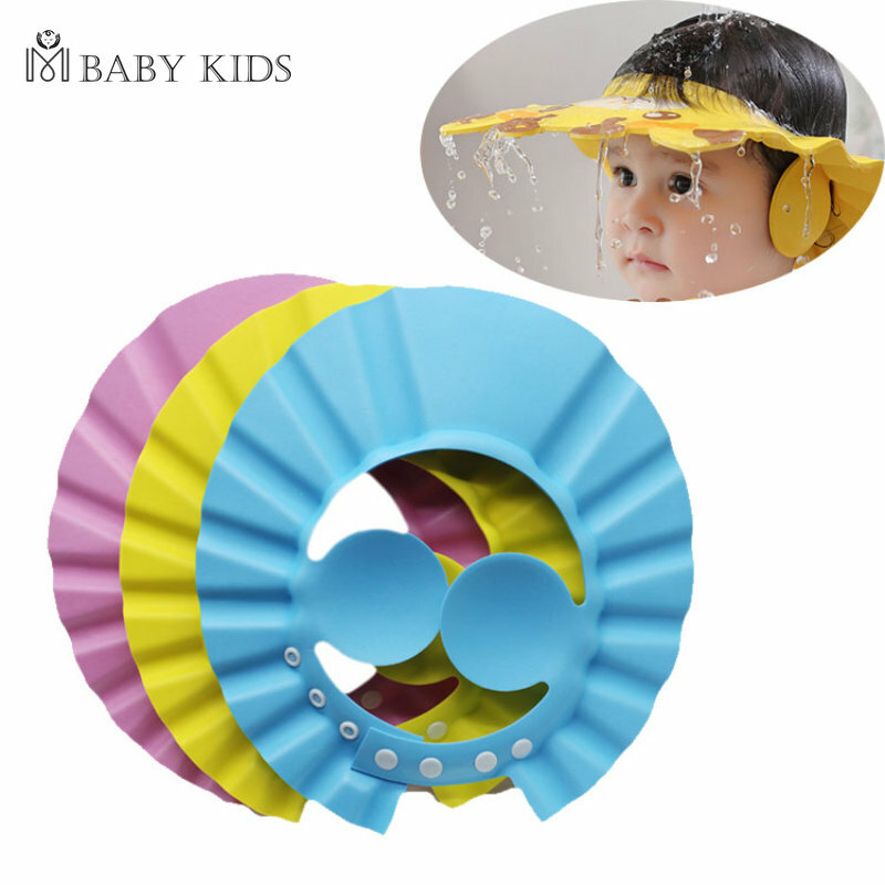 Soft Shampoo Shower Cap para crianças, Chapéu de banho para bebê, Wash Hair Shield para crianças, Proteção de banho segura