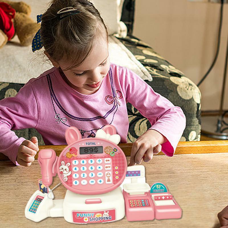 Registratore di cassa calcolatrice giocattolo registratore di cassa giocattolo registratore di cassa per bambini negozio di alimentari Playset giocattolo educativo per bambini in età prescolare